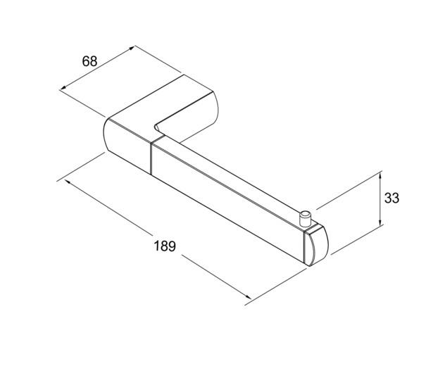 Gustavsberg Square toiletpapirholder - Mat sort