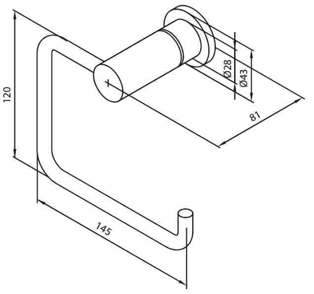 Damixa Silhouet toiletpapirholder - Krom