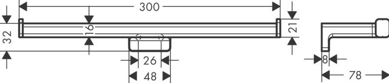 Hansgrohe AddStoris dobbelt papirholder - Sort krom