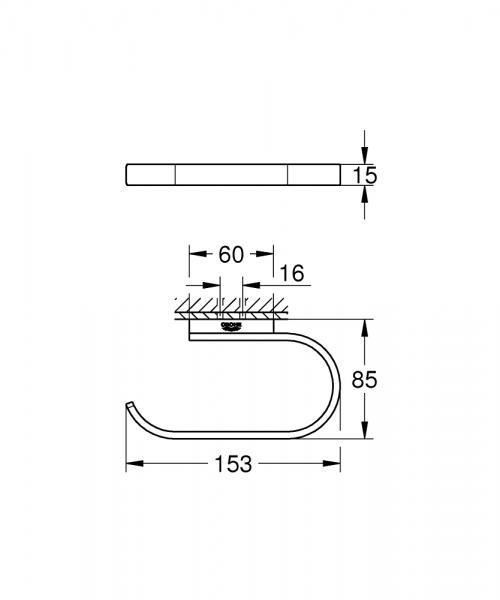 Grohe Selection toiletrulleholder - Poleret hard graphite