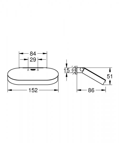 Grohe Selection papirholder - Poleret hard graphite