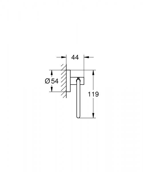 Grohe Essentials toiletrulleholder - Børstet hard graphite