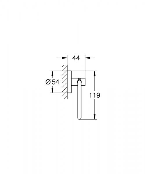 Grohe Essentials toiletrulleholder - Steel