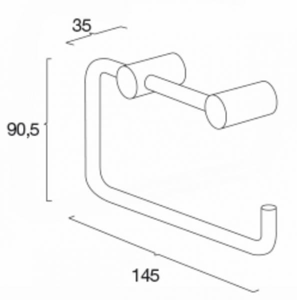 Pressalit toiletpapirholder - Børstet messing