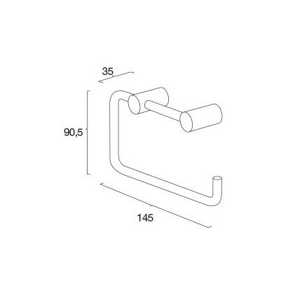 Pressalit toiletpapirholder - Sort krom