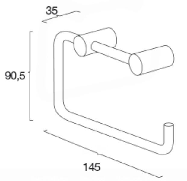 Pressalit toiletpapirholder - Mat sort