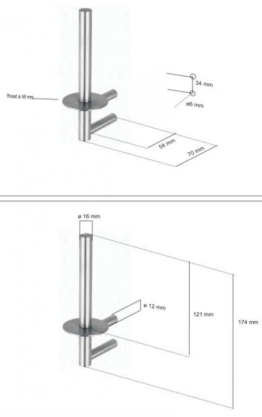 Cool Line reserverulleholder - Poleret stål