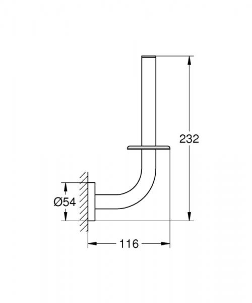 Grohe Essentials reserve toiletrulleholder - Krom