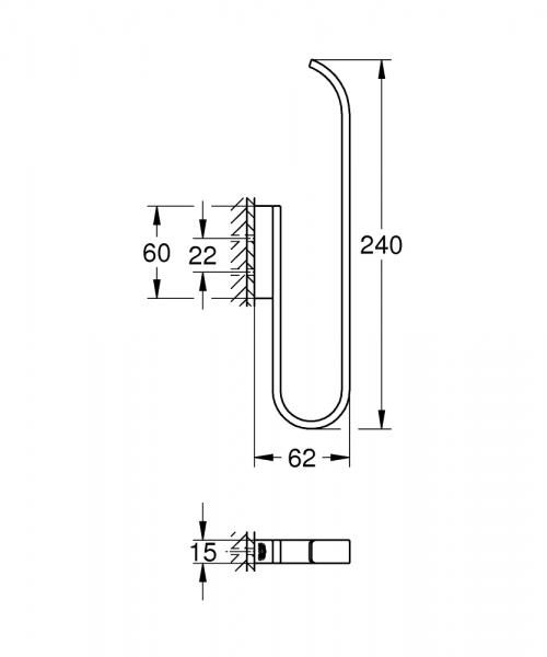 Grohe Selection reserve toiletrulleholder - Børstet hard graphite