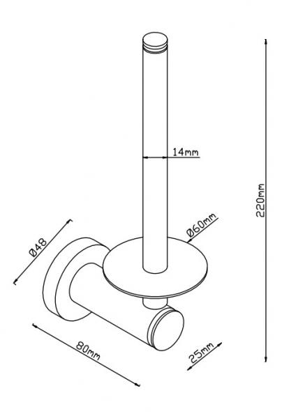 Lavabo Luna reservetoiletpapirholder - Messing natur