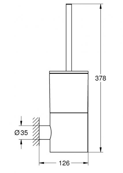 Grohe Atrio toiletbørste inkl. vægholder - Steel