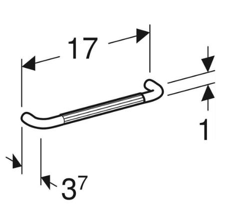 Ifö bøjlegreb t/møbel - Mat Messing