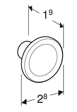 Ifö knopgreb i træ - Sort