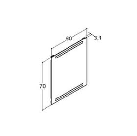 Dansani Mido Repeat spejl - Uden sensor - 60 cm