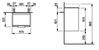 Laufen Base underskab - Mat hvid