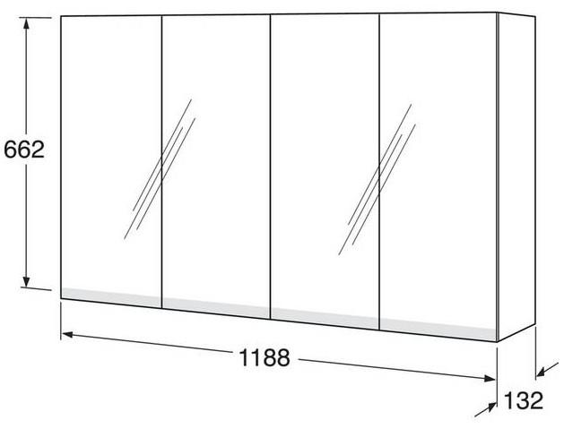 Gustavsberg spejlskab Artic 120 - Hvid Gustavsberg spejlskab Artic 120 - Hvid