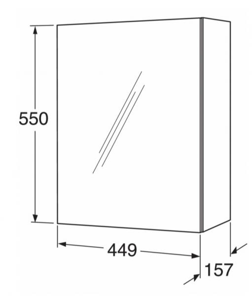 Restsalg - Gustavsberg Graphic Base spejlskab - 45 cm