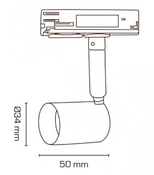 Scan Products Mita 1F spot u. afskærmning Ø34 - Hvid