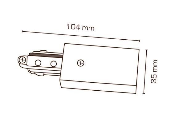 Scan Products Mita 1F tilslutning - Højre - Hvid