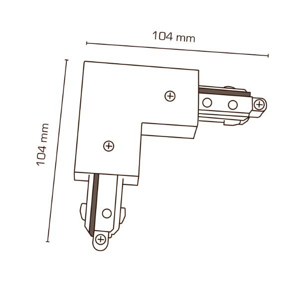 Scan Products Mita 1F L-kobling - Udvendig - Hvid