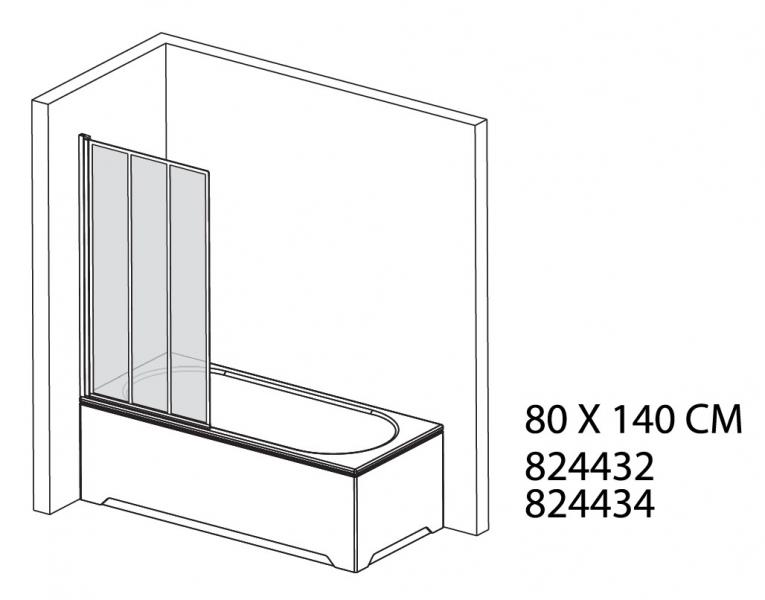 Allibert Loft Game Badekarsvæg 140x80 - Mat sort