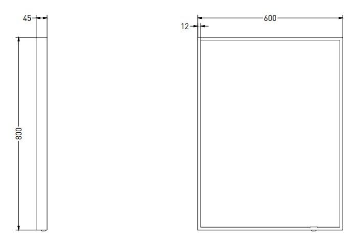 Sanibell Ink SP19 spejl m/lys, varme og sensor 60 x 80 cm - Mat hvid