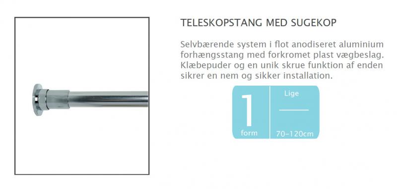 Hefe Teleskopstang med sugekop