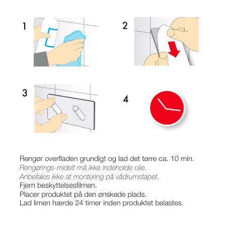 Beslagsboden toiletpapirholder - Kantet roset - Selvklæbende - Rustfrit stål