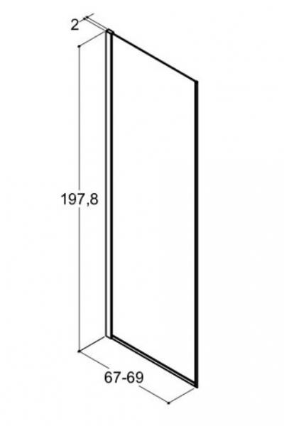 Dansani Match D 70 fast brusev&aelig;g - Tonet glas/mat sort