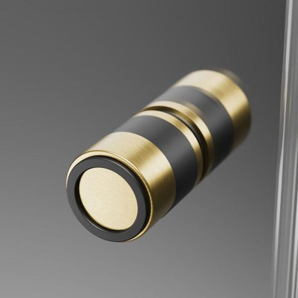 Str&oslash;mberg Noma 195 fastv&aelig;g med folded&oslash;r 800mm - H&oslash;jre - B&oslash;rstet messing