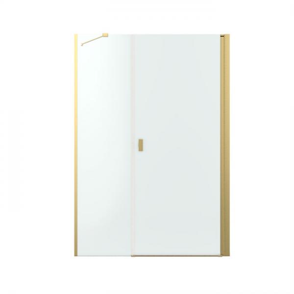 Str&oslash;mberg Noma 45 svingd&oslash;r m/sidepanel 1100mm - H&oslash;jre - B&oslash;rstet messing