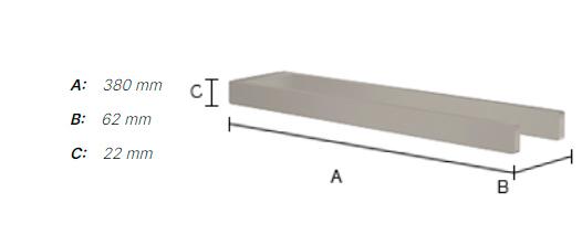 Smedbo Outline dobbelt håndklædestang - 380mm - Mat sort