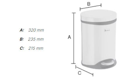 Smedbo Outline Lite pedalspand 6L - Hvid