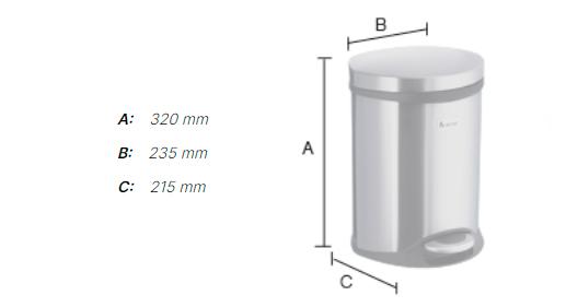 Smedbo Outline Lite pedalspand 6L - Stål