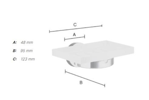 Smedbo Home sæbeskål til væg - Mat sort/porcelæn