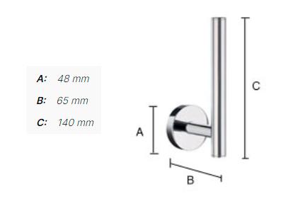 Smedbo Home reservepapirholder - Børstet messing