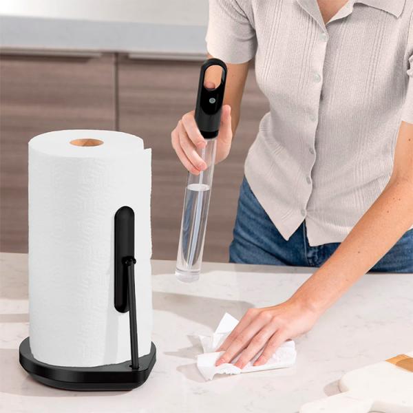 Simplehuman køkkenrulleholder m/spray - Sort