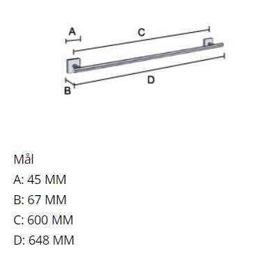 Smedbo House håndklædestang - Mat sort