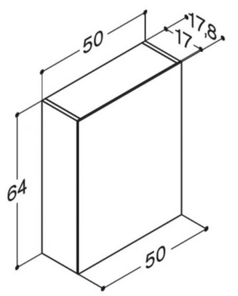 Dansani Mido+ Select 50 spejlskab - Hvid blank