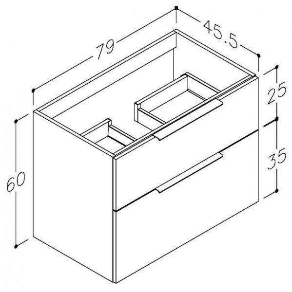 Strømberg Altus 80 vaskeskab - Rosa