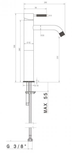 Cassøe Noba W7 bowlearmatur - Mat bronze