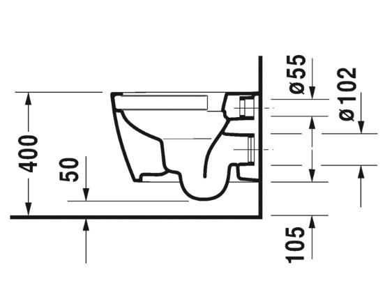 Duravit Me by Starck Compact Rimless - Hvid mat m/wondergliss toiletpakke inkl. sæde m/softclose, cisterne og mat sort betjening