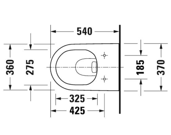 Duravit D-neo Rimless toiletpakke inkl. sæde m/soft-close, cisterne og mat sort betjening