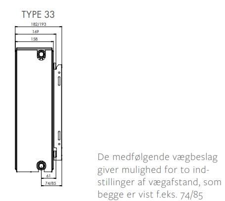 Stelrad Compact All In Radiator Type 33 - 900 x 400 mm