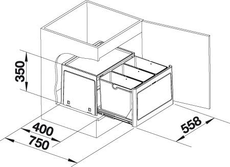 Blanco Botton Pro 60/3 affaldssystem - Automatisk