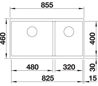 Blanco Subline 480/320-U køkkenvask - Antracit