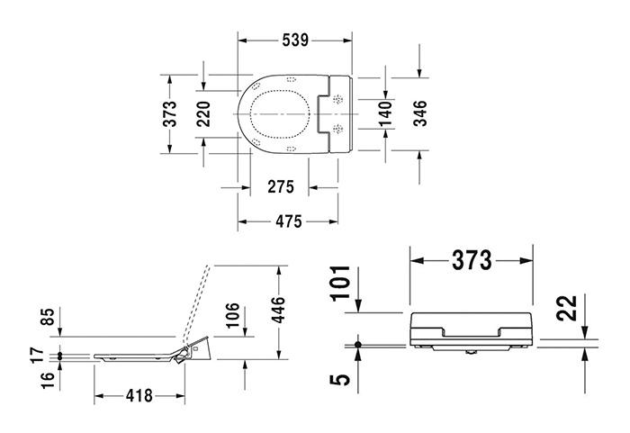 Duravit ME by Starck back-to-wall toilet inkl. Sensowash sæde