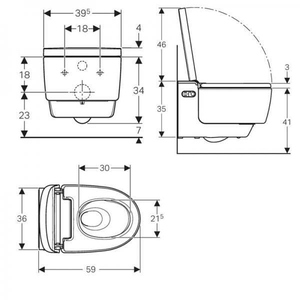 Geberit Aquaclean Mera Comfort douchetoilet hvid