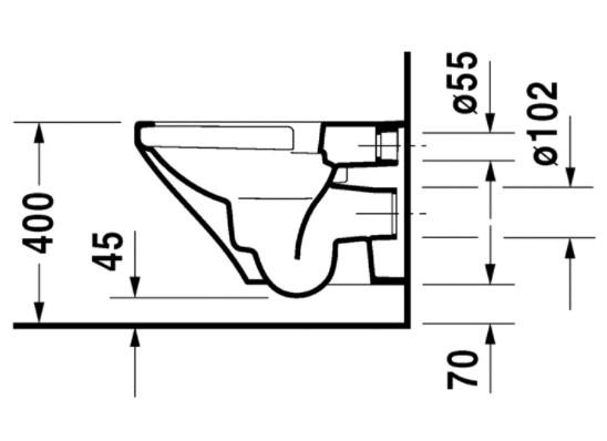 Duravit DuraStyle væghængt toilet inkl. sæde m/softclose