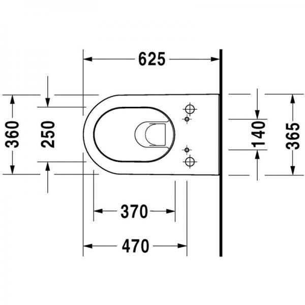 Duravit Darling New Rimless hængeskål m/wonderglis til sensowash sæde